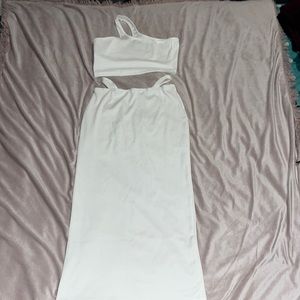 White, Skirt Set